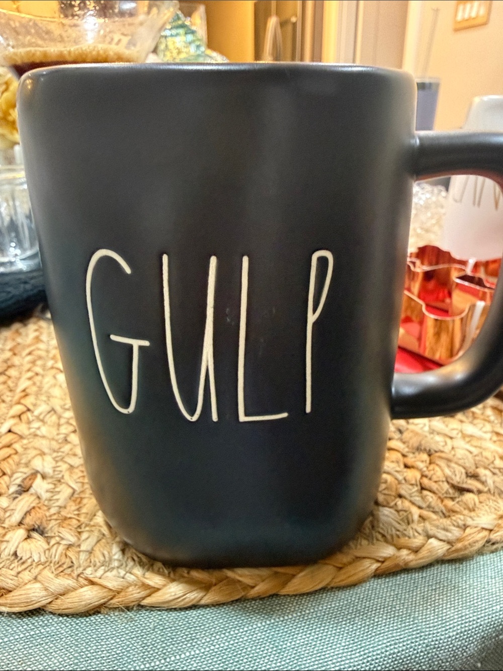 Rae Dunn Matte Black GULP Ceramic Mug